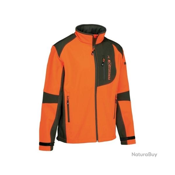 Veste PERCUSSION softshell orange kaki