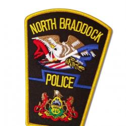 NORTH BRADDOCK POLICE  120 mm x 80 mm  A coudre ou à thermocoller