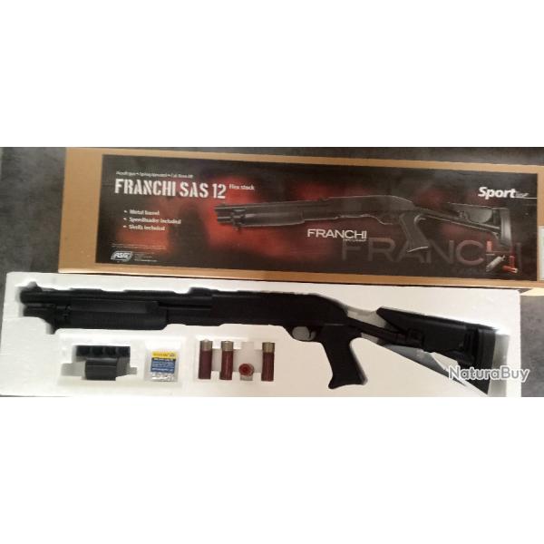 PACK Fusil  Pompe Franchi SAS 12 Spring: ASG ( +billes , cibles)