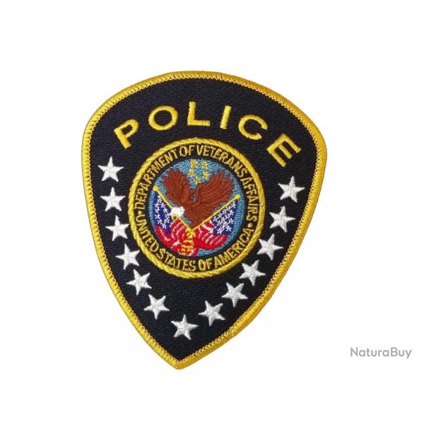 POLICE DEPARTMENT OF VETERANS AFFAIRS  110 mm x 90 mm  A coudre ou  thermocoller