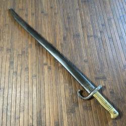 BAÏONNETTE SABRE CHASSEPOT 1866 MONOMATRICULE MANUFACTURE D'ARME DE St Etienne DE 1873