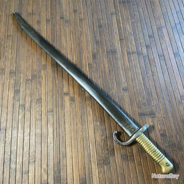 BAONNETTE SABRE CHASSEPOT 1866 MONOMATRICULE MANUFACTURE D'ARME DE St Etienne DE 1873