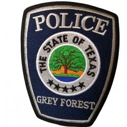 POLICE GREY FOREST TEXAS 120 mm x 100 mm  A coudre ou à thermocoller