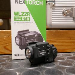 module tactique NEXTORCH WL22R 650 lumens LASER ROUGE