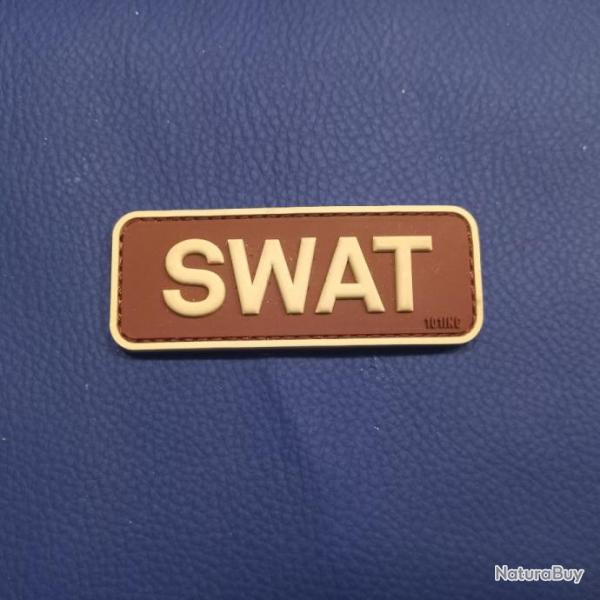 Patch 3D PVC SWAT Marron