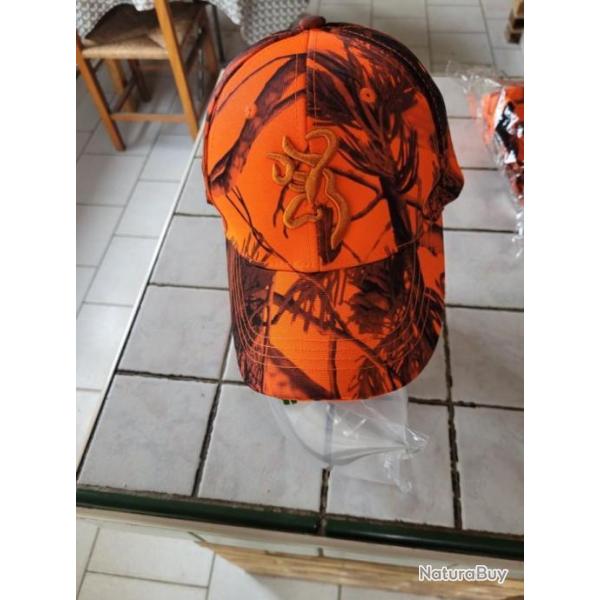 CASQUETTE DE CHASSE CAMO    ORANGE a