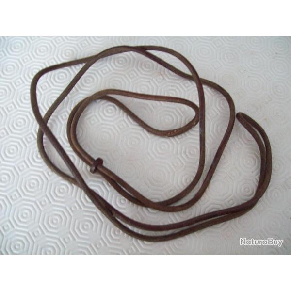 militaria ww1 dragonne cuir de cavalerie pour revolver 1892  14/18 poilu