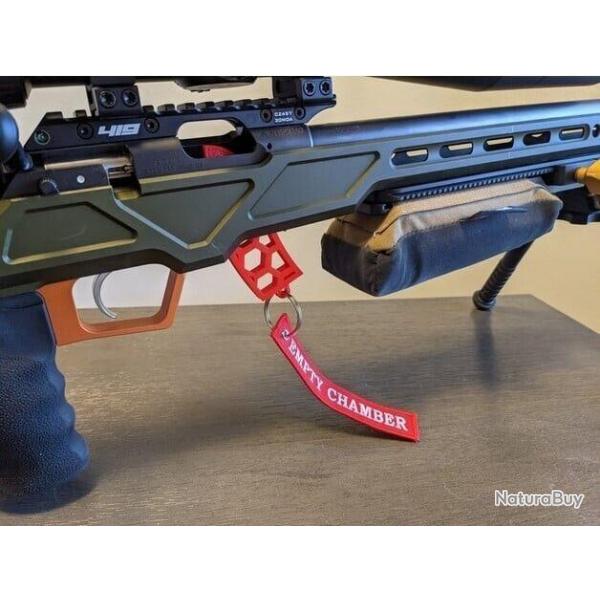 CZ 457  - Drapeau de scurit AJOUR  Flagazine Empty Chamber version 1 ORANGE - impression 3D