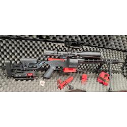 RUGER RPR - Bag Rider - CUSTOM V3- TIGE INOX Full NOIR (Support de sac) Ruger Rimfire rail picatinny