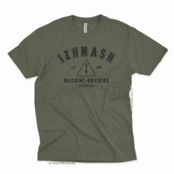 T-shirt "IZHMASH MACHINE BUILDING" avec logo - Vert