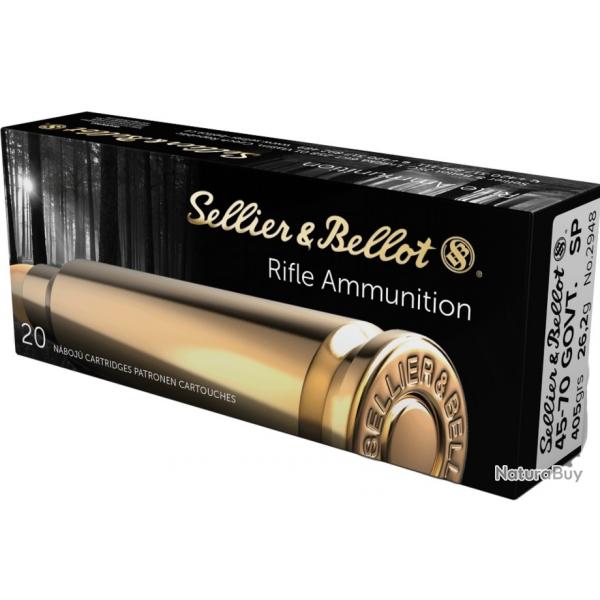 20 Munitions Sellier & Bellot 45-70 GOVT. SP 405gr