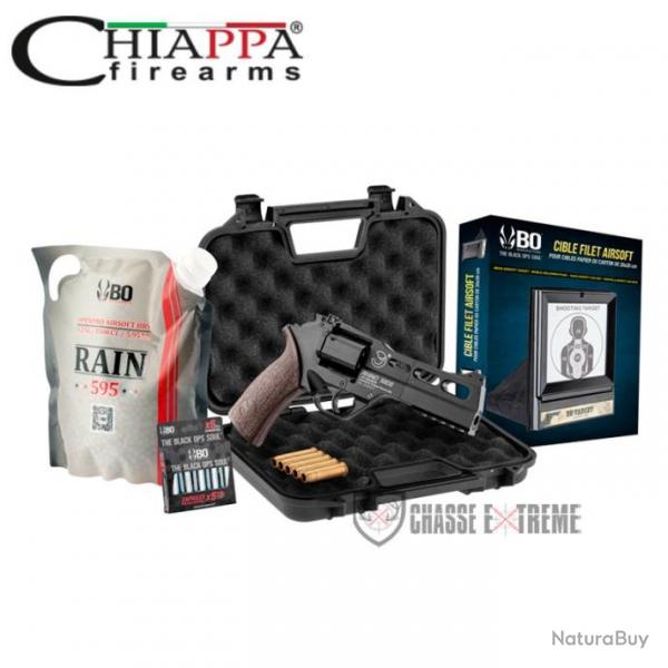 Pack Revolver Airsoft Co2 CHIAPPA Rhino 50DS +Co2 +Billes +Cible +Mallette