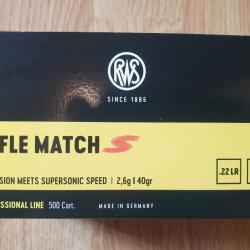 .22lr RWS rifle match s - boite 500