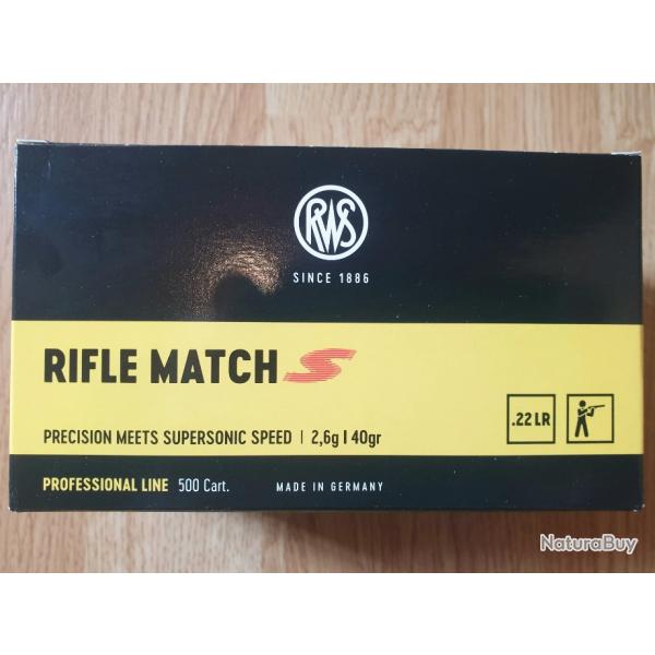 .22lr RWS rifle match s - boite 500