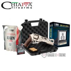 Pack Revolver Airsoft Co2 CHIAPPA Rhino 60DS Silver +Co2 +Billes +Cible +Mallette