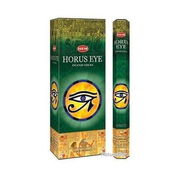 Paquet de 6 botes encens encens HEM Oeil d'Horus 6 botes de 20g , Marque HEM , provenance Inde 20