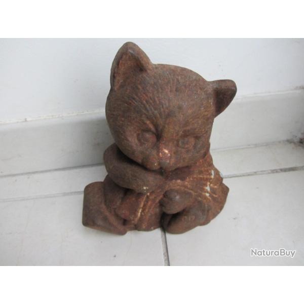 Arrt de porte chat en fonte 19e sicle