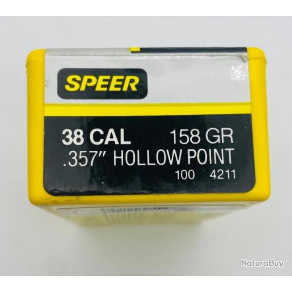 Ogives Speer Cal.38 diam.357" - 158 gr HP / 100 n4211