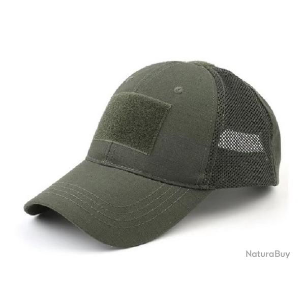 Casquette kaki velcro en faade