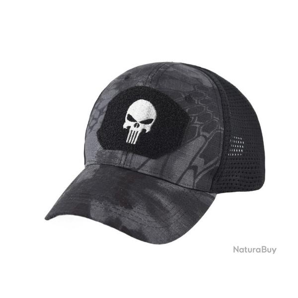 Casquette Punisher python noire