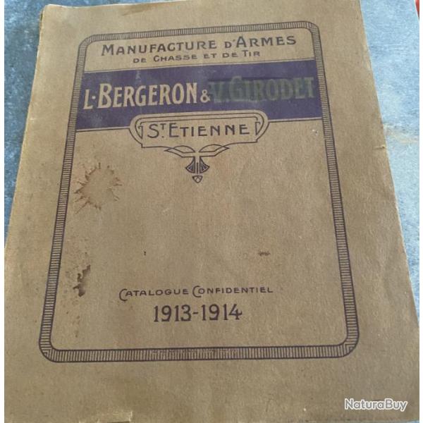 Catalogue Ancien Bergeron Saint Etienne 1913-1914