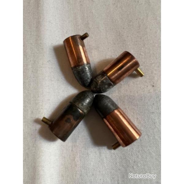 Lot de 4 munitions 9mm a broche