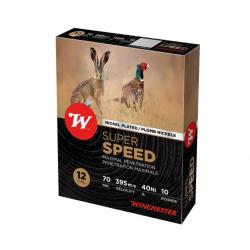 BOITE DE 10 CARTOUCHES WINCHESTER SUPER SPEED 40G BOURRE JUPE CAL.12/70 PLOMB 1 NICKELÉ