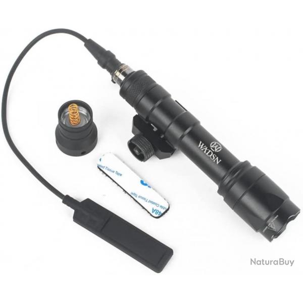 M600C Lampe Torche Tactique Airsoft Avec Coussin de Pression et Interrupteur  Bouton Noir