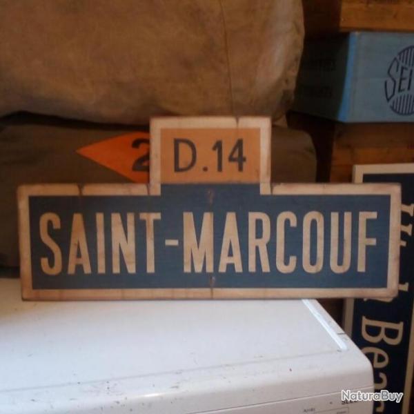 MILITARIA - Panneau secteur normandie WW2 : SAINT - MARCOUF