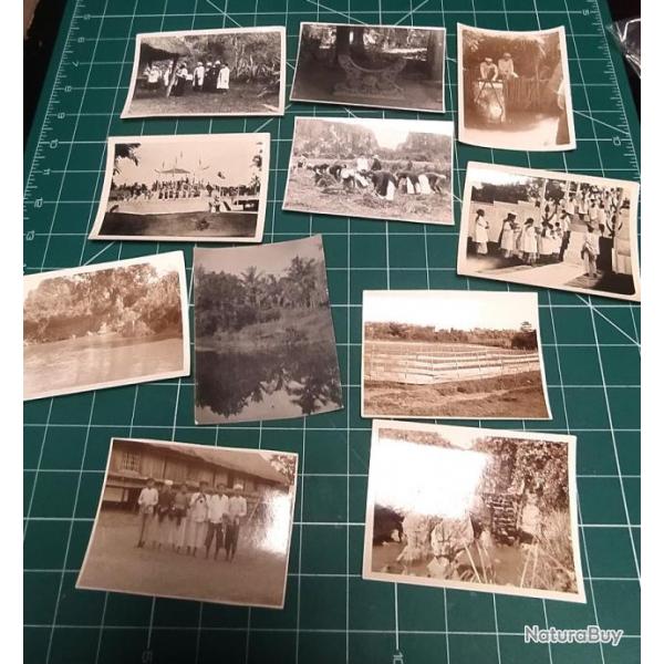 LOT DE 35 PHOTOS INDOCHINE VIETNAM 8 x7 a peu prs MILIEU 20 EME SC