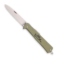 Couteau "Mercator K55K" inox 11 cm, Manche vert [Otter]