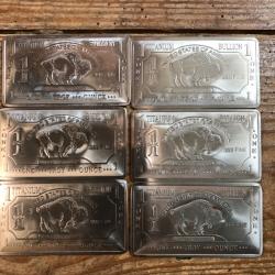 6 Lingots de 1 Troy once de titane. Collection placement survivalisme