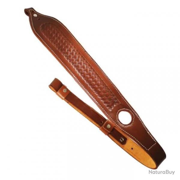 Bretelle Sangle Elingue pour Fusil de Chasse Cuir Veritable