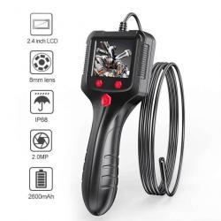 Caméra Endoscopique Industrielle Étanche Écran IPS 2.4 Endoscope 2600mAh - LIVRAISON OFFERTE