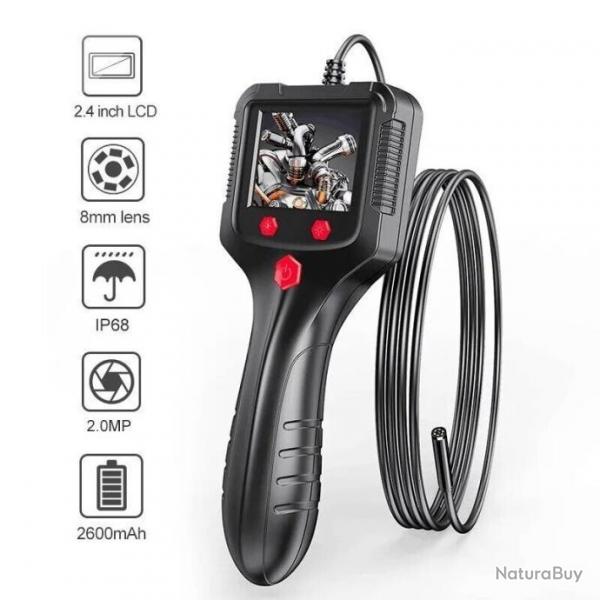 Camra Endoscopique Industrielle tanche cran IPS 2.4 Endoscope 2600mAh - LIVRAISON OFFERTE