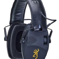 Casque Anti-Bruit electronique Noir BROWNING FOX Chasse Tir