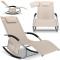 petites annonces chasse pêche : Chaise de Jardin Beige -  Transat Suspendu - Chaise Longue Pliante Pliable - Fauteuil