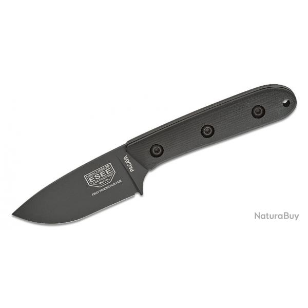 Couteau ESEE Pacaya Black Manche Micarta Lame Acier CPM-3V Black Etui Kydex Clip USA ESPACAYA3VB