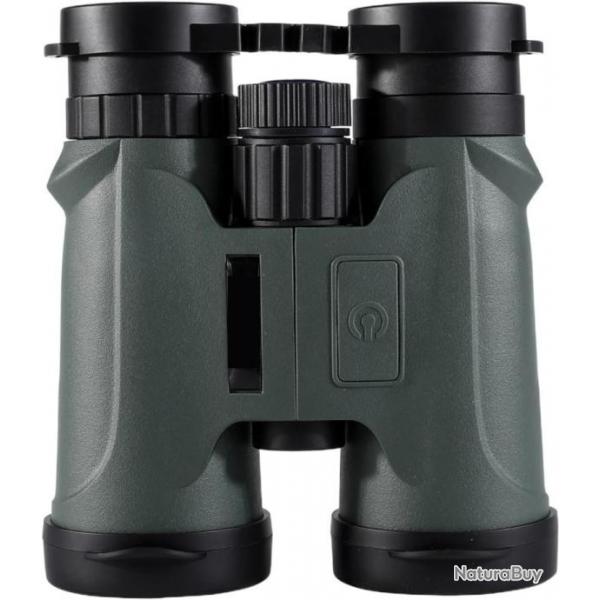 Tlmtre Jumelles HD Laser 8x42 Porte 1200m Optique pour la Chasse Vert