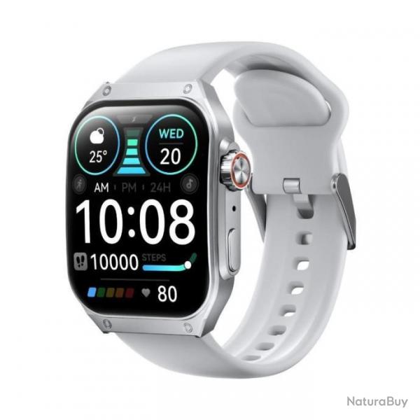 Montre Connecte Intelligente S8 cran Incurv AMOLED Appel Bluetooth Blanc