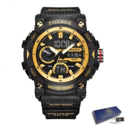 Montres Militaires de Luxe pour Homme : Chronographe - Alarme - Étanche Golden black