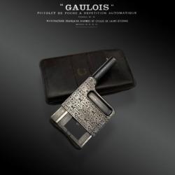 Pistolet à Répétition Automatique « Gaulois » N°3, Avec étui Cuir. France XIXème Siècle