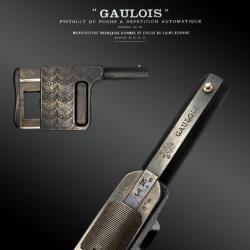 Pistolet à Répétition Automatique « Gaulois » N°3, étui Porte-monnaie. France XIXème Siècle
