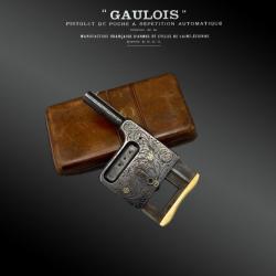 Pistolet à Répétition Automatique « Gaulois » N°4, Avec étui Cuir Fauve France XIXème Siècle