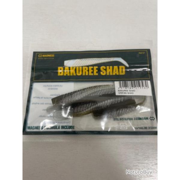 !! LEURRE MADNESS BAKUREE SHAD 80 COL GRIPAN SHAD