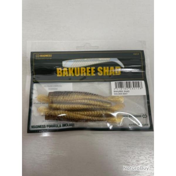 !! LEURRE MADNESS BAKUREE SHAD 80 COL GOLDEN BAIT