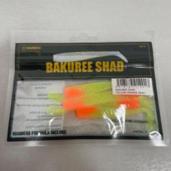 !! LEURRE MADNESS BAKUREE SHAD 80 COL YELLOW ORANGE HEAD