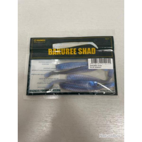 !! LEURRE MADNESS BAKUREE SHAD 80 COL BLUE SHINNER