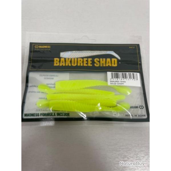 !! LEURRE MADNESS BAKUREE SHAD 80 COL  SOLID CHART