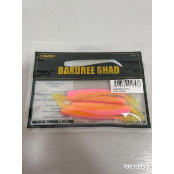 !! LEURRE MADNESS BAKUREE SHAD 80 COL  PINK CHART